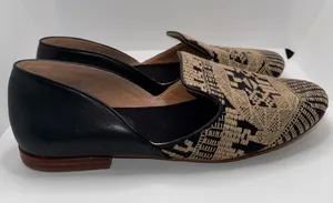 LATIGO For Anthropologie ‘Alba’ Embroidered d’Orsay Loafer Flats Women’s 8 Boho thumbnail 1