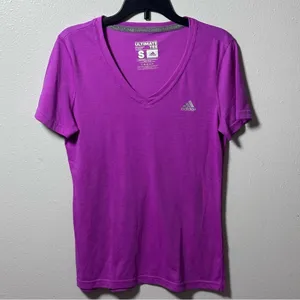 Adidas Ultimate‎ Tee Shirt Small Short Sleeve V Neck Athletic Top thumbnail 2