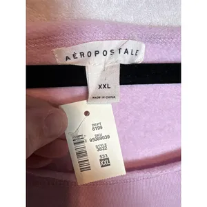 Aeropostale Pink Floral 28 Varsity Fleece Sweatshirt Gameday Ready XXL New thumbnail 4