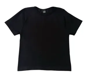 Black ribbed baby tee. Size M thumbnail 1