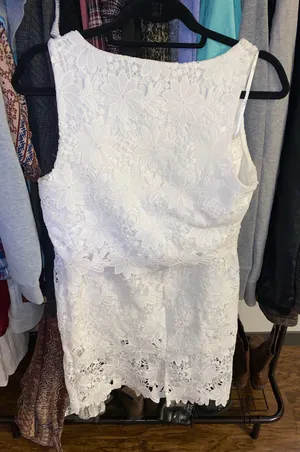 Lulus White Two Piece Lace Set thumbnail 5