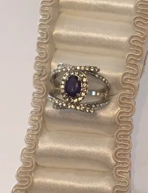 Blue Oval Ring, Size 7 thumbnail 3