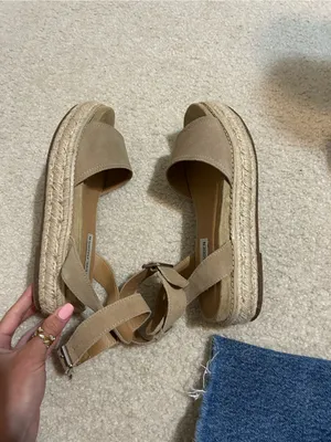 Steve Madden Beige Espadrille Platform Sandals - Tan thumbnail 5