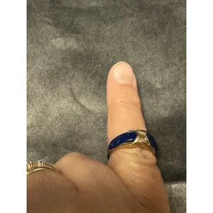 Vintage‎ Avon Lapis Blue Relfections Ring Size 8.75 Gold thumbnail 5