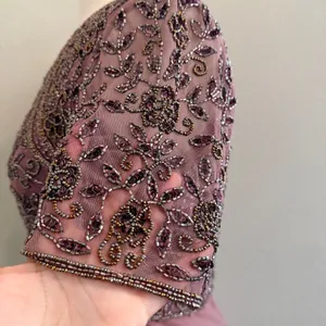 Pisarro Nights Gown Maxi Dress Mauve Pink Womens 8 Beaded Mother of Bride‎ Gala thumbnail 13