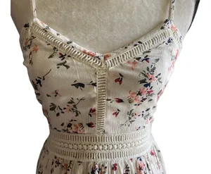 beautiful cream floral sundress thumbnail 3