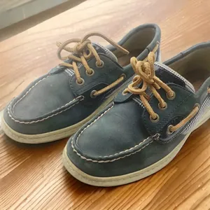 Sperry Topsider Size 7.5 Navy Blue‎ Slip On Boat Shoe Loafers thumbnail 1