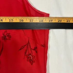 M.H.M. Melissa Harper Dress Red Floral Ombre Chiffon‎ Vtg Y2K Party Wedding 10 thumbnail 7