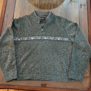 Woolrich Mockneck 3/4 Zip Top Sweater with Winter Tree Design thumbnail 1