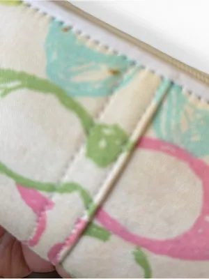 a vintage Coach Y2K pastel scribble wristlet ivory Canvas bag thumbnail 6