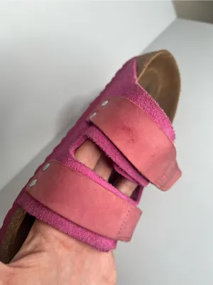 Birkenstock Uji Nubuck Suede Fuschia Tulip Womens Size 36 Slide Sandals Pink thumbnail 9