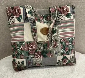 Vintage 90s GITANO Patchwork Floral Shoulder Bag Hobo Tote Purse – Retro Chic! thumbnail 2