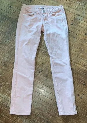 American Eagle blush barbiecore pink 6 skinny normcore jeans thumbnail 1
