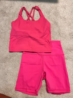 Hey Nuts Hot Pink Workout Set thumbnail 1