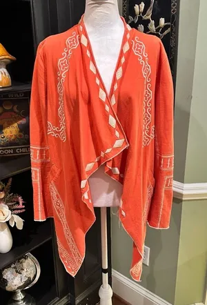 Monoreno Embroidered Open Front Cardigan – Size M thumbnail 1