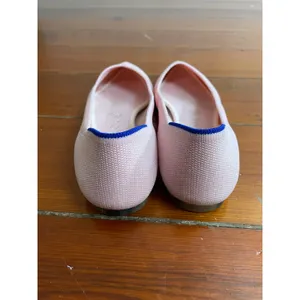 Rothy's The Point Flats Womens 6.5 Blush Pink Blue Knit Pointed Toe thumbnail 6