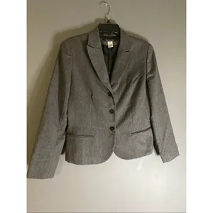 Jones New York Vintage Grey 3 Button Wool Blazer Size 10 thumbnail 2