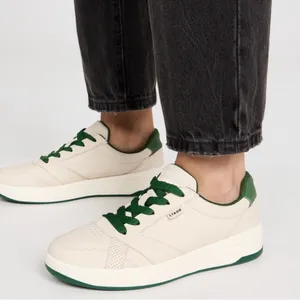 EUC KEDS X STAUD The Court Sneakers Cream and Green Women's Sz 7.5 Sold Out thumbnail 1