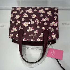 Kate Spade Deep Berry Floral Satchel thumbnail 8