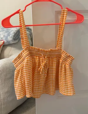 Orange Flowy Tank Top thumbnail 1