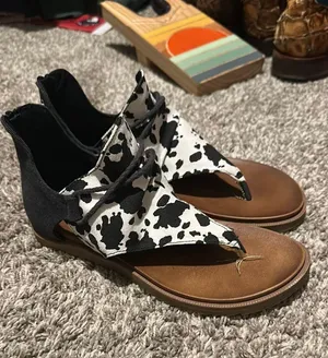 Cowprint Sandals thumbnail 1
