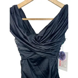 Abercrombie & Fitch Black Ruched Wrap Stretch Bodysuit Tank Top Womens Size M thumbnail 3