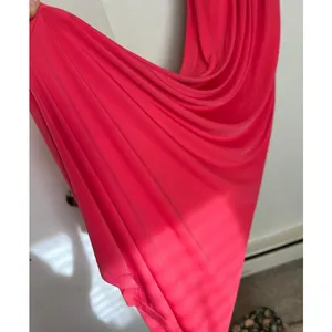 Guess Beaded Grecian Prom Dress Long Length Maxi Formal Coral Pink 2010s Silver thumbnail 10