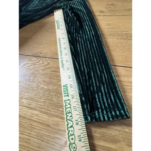 Baltic Born‎ Emerald Green Striped Velvet Velour Wrap Dress Women Size Small thumbnail 8