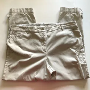 Talbots Sz 14 Perfect Crop Khaki Pants thumbnail 2