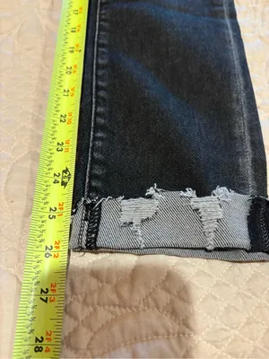 Risen women’s The Hazen Distressed Skinny Jeans size 27/5 black/grey NWT thumbnail 14
