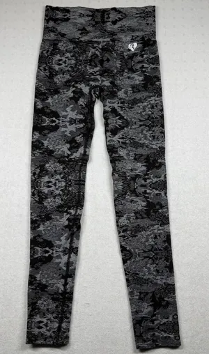 Women’s Best Seamless Leggings Size Small Black Gray Jacquard Camo High Rise thumbnail 1