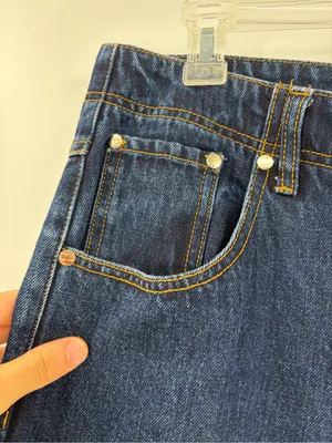 L.F. Markey indie women’s button fly y2k 2010s Blue Wide-Leg Crop Jeans size 31 thumbnail 4