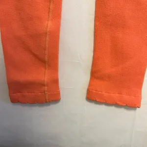 NWT Anthropologie Orange Ribbed Lettuce Trim Athletic‎ Legging Medium thumbnail 4