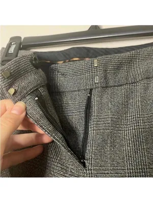 Express Design Studio Editor Pants Grey Plaid Work Career Office Trouser thumbnail 5