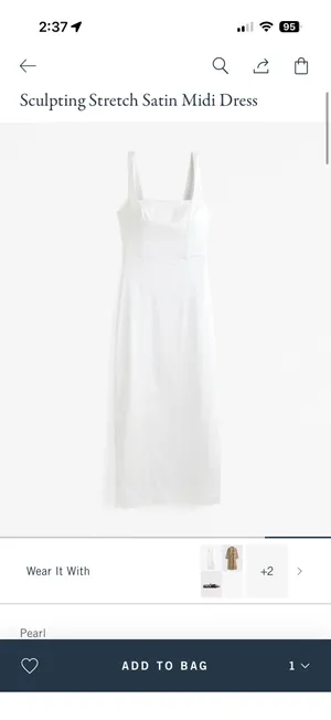 Abercrombie White Midi Dress thumbnail 3