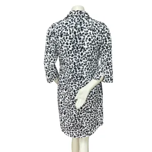 The Limited‎ Shirt Dress Women XS Black White NO BELT Abstract Print 3/4 Sleeve thumbnail 2