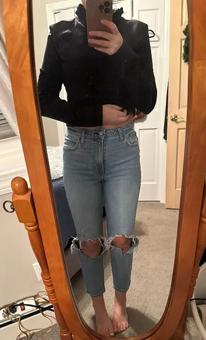 Abercrombie And Fitch Curve Love Ripped Jeans thumbnail 1