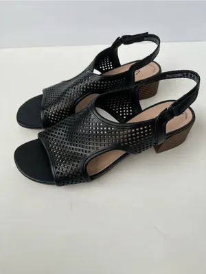 Clarks Caroleigh Star open toe leather sandals NEW black 9.5 thumbnail 4