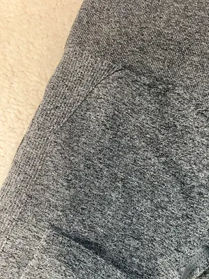 Workout Yoga Athletic Leggings Heather Gray Banded Waist thumbnail 6