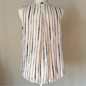 Banana Republic Navy and White Striped Tank Top Size M thumbnail 3