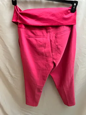 New York & Company Hot Pink Tie Waist Cropped Pants Size Medium thumbnail 4