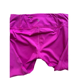 Athleta Pink Laser Cut 7/8 Leggings Size Small Hidden Zip Pocket Athletic Yoga thumbnail 6