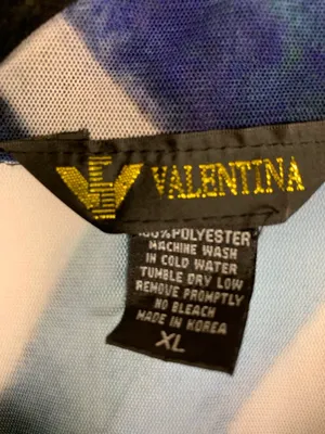 Valentina Womens XL Mesh Jacket Blue Green Tropical Print Sheer Lightweight thumbnail 11