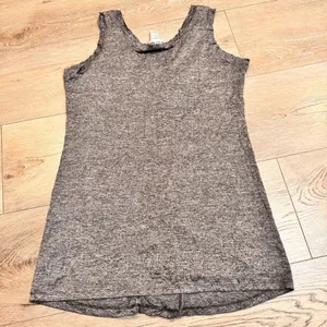 Joseph Ribkoff Tank Top 6 Medium Sleeveless Gray Black‎ Burnout Ruffle Shirt thumbnail 3
