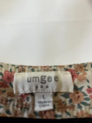 Umgee Floral-Print Flutter Sleeve Dress, Size L thumbnail 2
