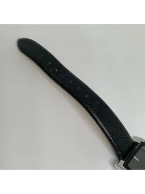 Anne Klein Women silver black tone watch 28mm quartz analog leather band running thumbnail 4