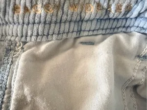 American Eagle Outfitters Light Blue Wide-Leg Corduroy Cargo Pants size 0 short thumbnail 5