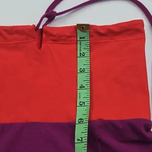 Prana Red Magenta Color‎ Block Solana Strapless Dress Convertible Skirt Small thumbnail 7