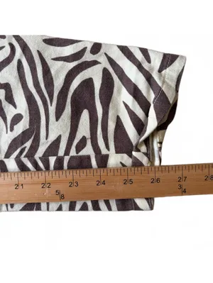 Lucy & Yak Dungarees Overalls Zebra Print Cream Brown Organic Cotton US Size 2R thumbnail 8