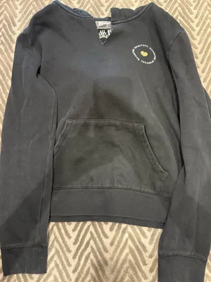 Spiritual Gangster Black Crewneck Sweatshirt with Gold Heart Logo thumbnail 1